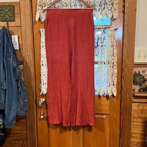 Soft Surroundings wide leg rayon/ramie gauze pants